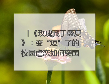 《玫瑰藏于盛夏》：变“短”了的校园虐恋如何突围？｜微剧评