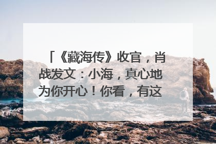《藏海传》收官，肖战发文：小海，真心地为你开心！你看，有这么多人懂你！
