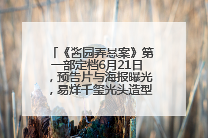 《酱园弄悬案》第一部定档6月21日，预告片与海报曝光，易烊千玺光头造型饰演“周瞎子”