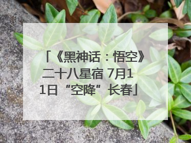 《黑神话：悟空》二十八星宿 7月11日“空降”长春