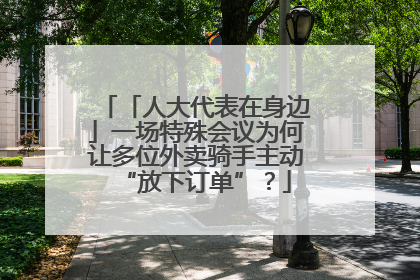 「人大代表在身边」一场特殊会议为何让多位外卖骑手主动“放下订单”？