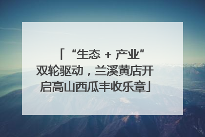 “生态 + 产业”双轮驱动，兰溪黄店开启高山西瓜丰收乐章