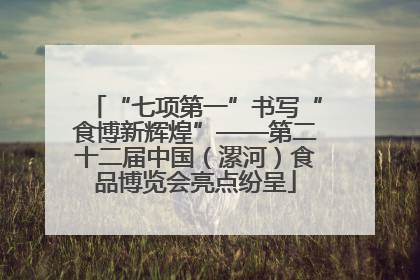 “七项第一”书写“食博新辉煌”——第二十二届中国（漯河）食品博览会亮点纷呈