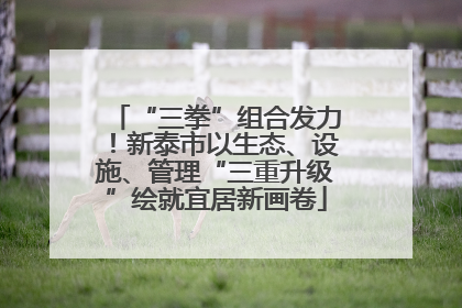 “三拳”组合发力！新泰市以生态、设施、管理“三重升级”绘就宜居新画卷