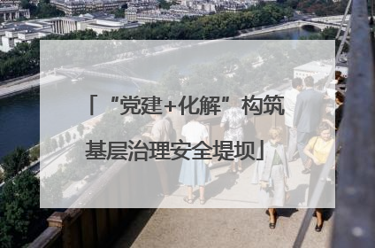 “党建+化解”构筑基层治理安全堤坝