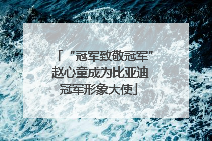 “冠军致敬冠军” 赵心童成为比亚迪冠军形象大使