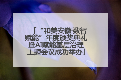 “和美安徽·数智赋能”年度颁奖典礼暨AI赋能基层治理主题会议成功举办