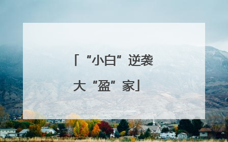 “小白”逆袭大“盈”家