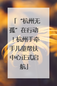 “杭州无孤”在行动！杭州手牵手儿童帮扶中心正式启航
