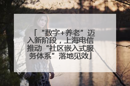 “数字+养老”迈入新阶段，上海电信推动“社区嵌入式服务体系”落地见效