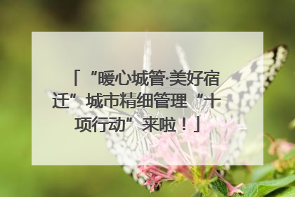 “暖心城管·美好宿迁”城市精细管理“十项行动”来啦！