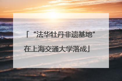“法华牡丹非遗基地”在上海交通大学落成