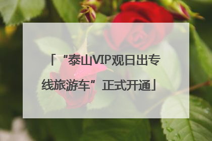 “泰山VIP观日出专线旅游车”正式开通