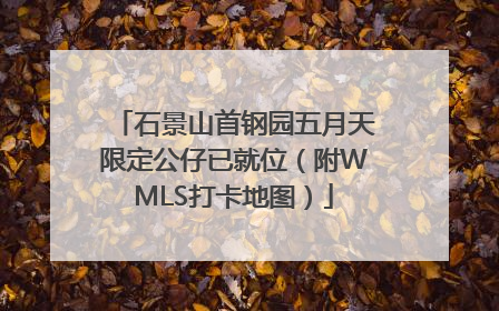 石景山首钢园五月天限定公仔已就位（附WMLS打卡地图）