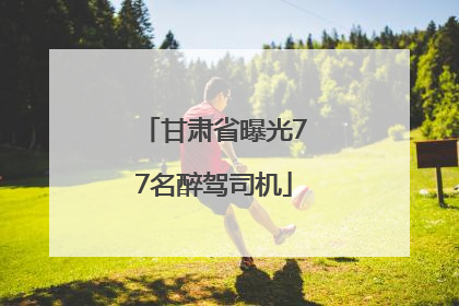 甘肃省曝光77名醉驾司机