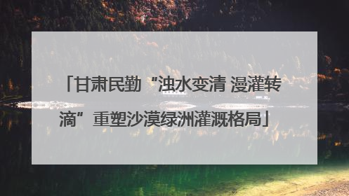 甘肃民勤“浊水变清 漫灌转滴”重塑沙漠绿洲灌溉格局