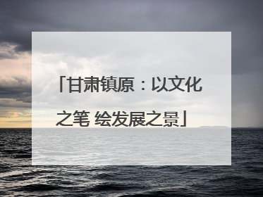 甘肃镇原：以文化之笔 绘发展之景