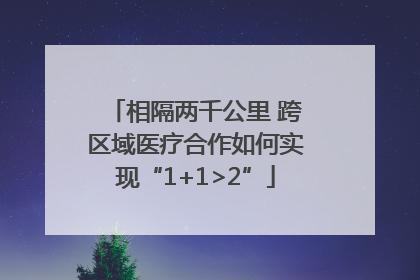 相隔两千公里 跨区域医疗合作如何实现“1+1>2”