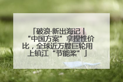 破浪·新出海记丨 “中国方案”拿捏性价比，全球近万艘巨轮用上镇江“节能桨”