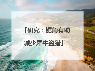 研究：锯角有助减少犀牛盗猎