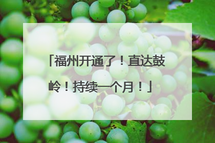 福州开通了！直达鼓岭！持续一个月！
