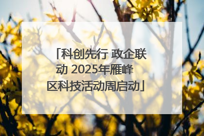 科创先行 政企联动 2025年雁峰区科技活动周启动
