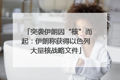 突袭伊朗因“核”而起：伊朗称获得以色列大量核战略文件