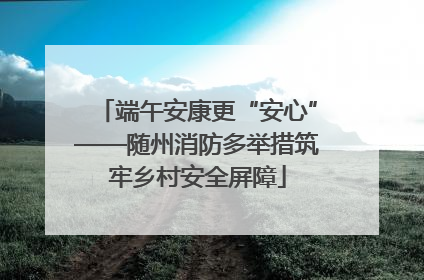 端午安康更“安心”——随州消防多举措筑牢乡村安全屏障