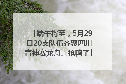 端午将至，5月29日20支队伍齐聚四川青神赛龙舟、抢鸭子