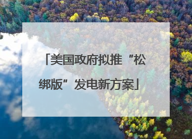美国政府拟推“松绑版”发电新方案