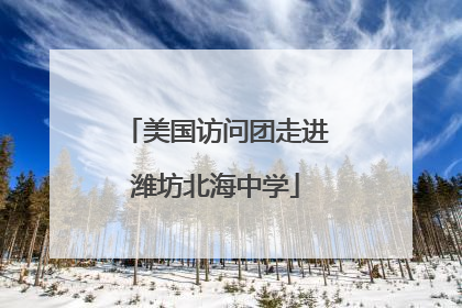 美国访问团走进潍坊北海中学