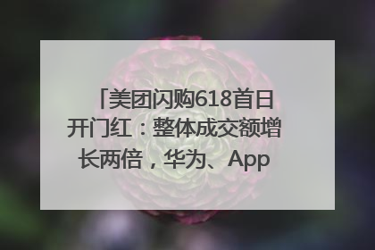 美团闪购618首日开门红：整体成交额增长两倍，华为、Apple、沃尔玛等近800个品牌翻倍增长