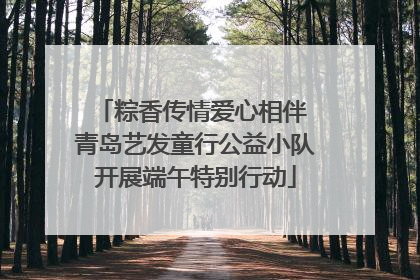 粽香传情爱心相伴 青岛艺发童行公益小队开展端午特别行动