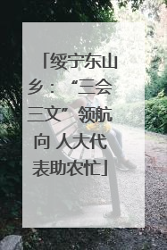绥宁东山乡：“三会三文”领航向 人大代表助农忙