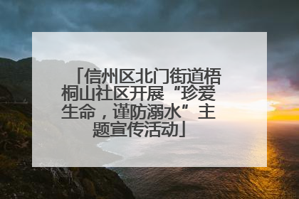 信州区北门街道梧桐山社区开展“珍爱生命，谨防溺水”主题宣传活动