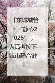 东城城管：“静心2025”，为高考按下城市静音键