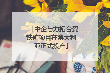 中企与力拓合资铁矿项目在澳大利亚正式投产