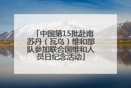 中国第15批赴南苏丹（瓦乌）维和部队参加联合国维和人员日纪念活动