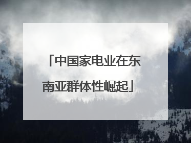 中国家电业在东南亚群体性崛起