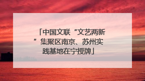 中国文联“文艺两新”集聚区南京、苏州实践基地在宁授牌