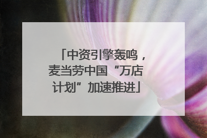 中资引擎轰鸣，麦当劳中国“万店计划”加速推进
