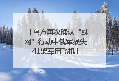 乌方再次确认“蛛网”行动中俄军损失41架军用飞机