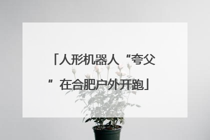 人形机器人“夸父”在合肥户外开跑
