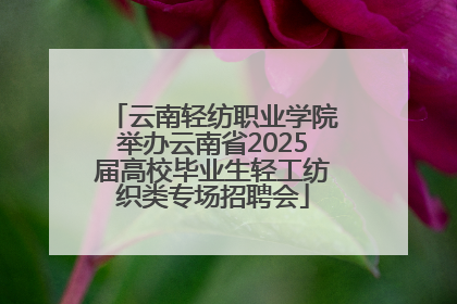 云南轻纺职业学院举办云南省2025届高校毕业生轻工纺织类专场招聘会