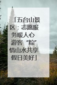 五台山景区：志愿服务暖人心 游客“粽”情山水共享假日美好
