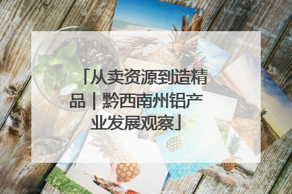 从卖资源到造精品｜黔西南州铝产业发展观察