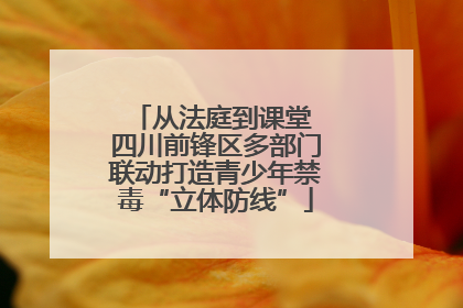 从法庭到课堂 四川前锋区多部门联动打造青少年禁毒“立体防线”