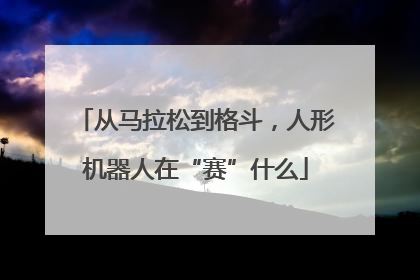 从马拉松到格斗，人形机器人在“赛”什么