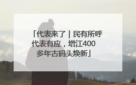 代表来了｜民有所呼代表有应，增江400多年古码头焕新