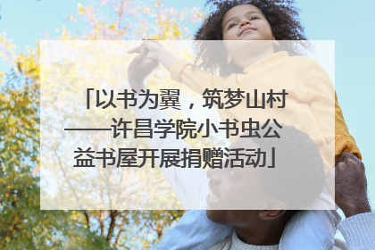 以书为翼，筑梦山村——许昌学院小书虫公益书屋开展捐赠活动